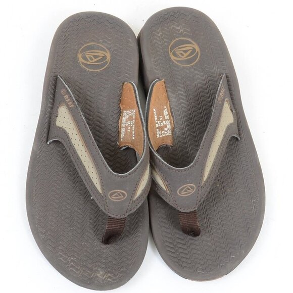 Reef Flex Brown Summer Beach Flip Flop Thong Sandal Size Men's 7 Wmns 9 - Picture 6 of 6